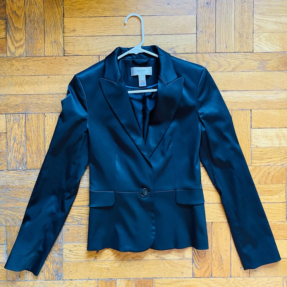 Mango Black Suit Blazer (Size US 4)